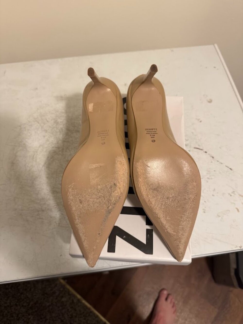 Schutz size 11 Lou Light nude heels - Picture 5 of 5